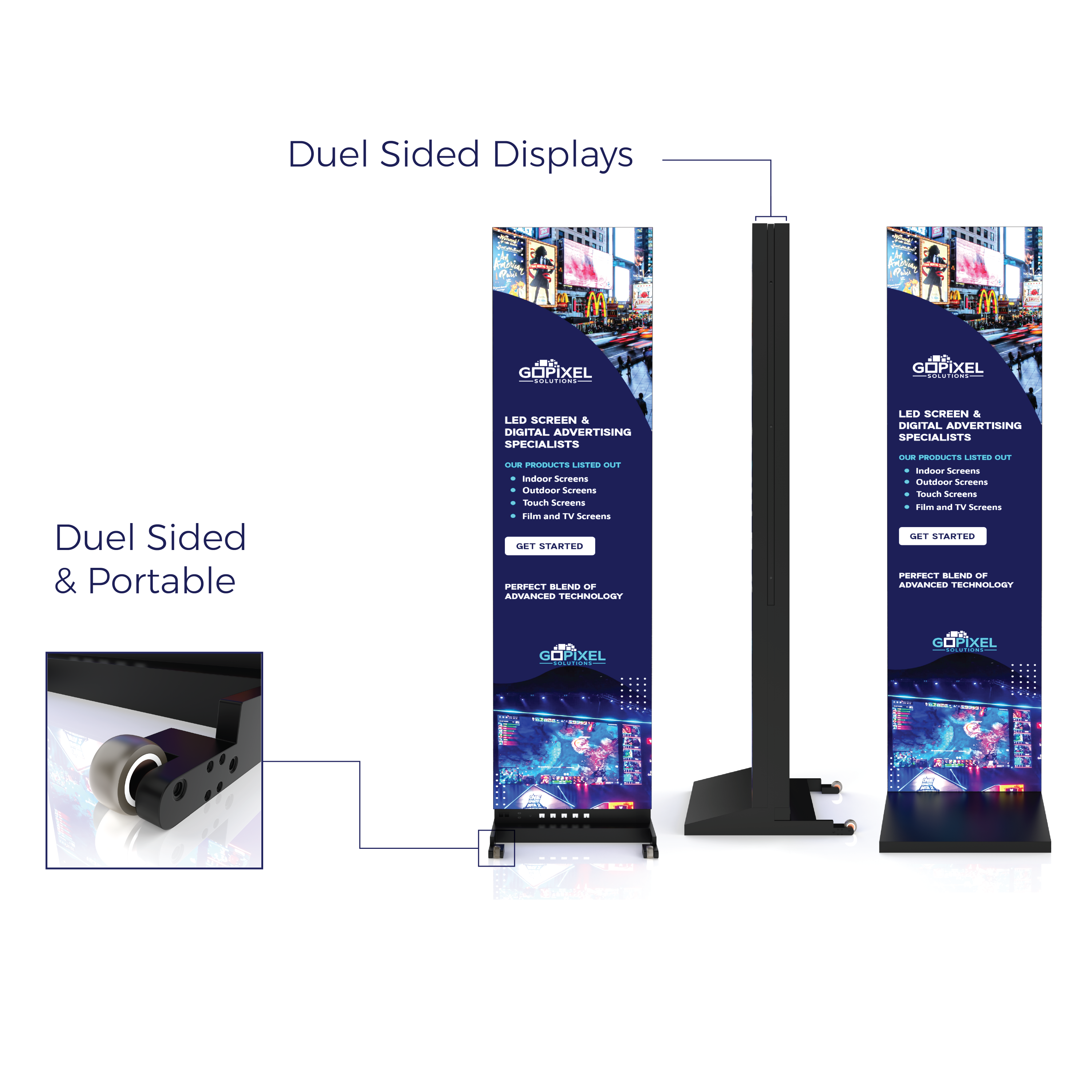 Indoor LED Duel Sided Advertising Poster | GoPixel Solutions 