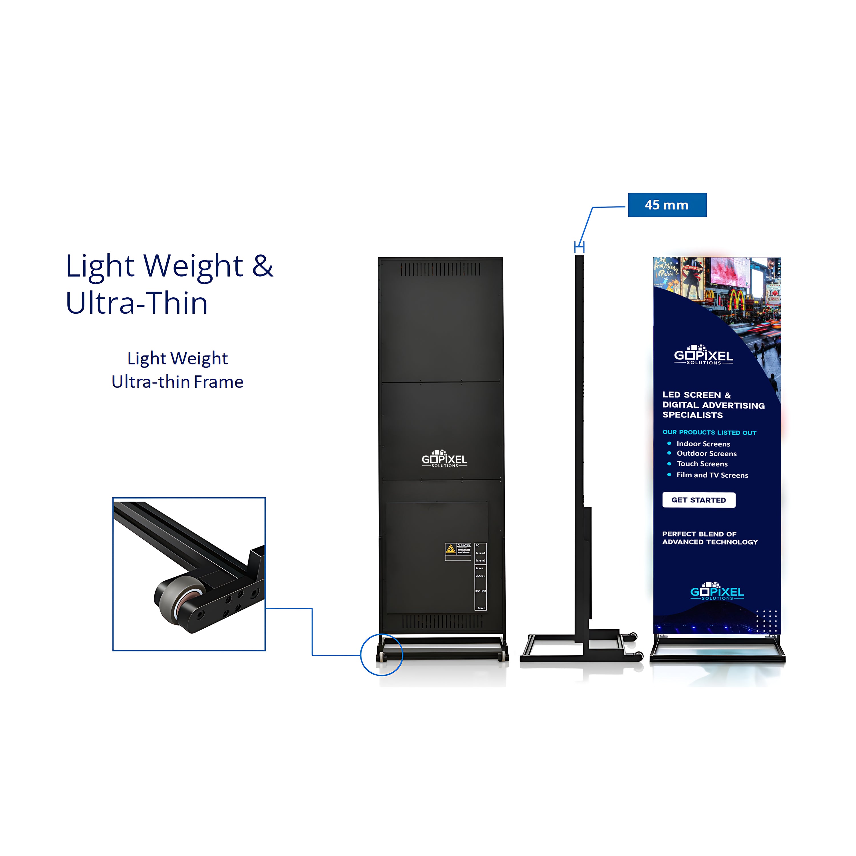 Indoor LED Advertising Poster 6ft x 2ft | GoPixel Solutions
