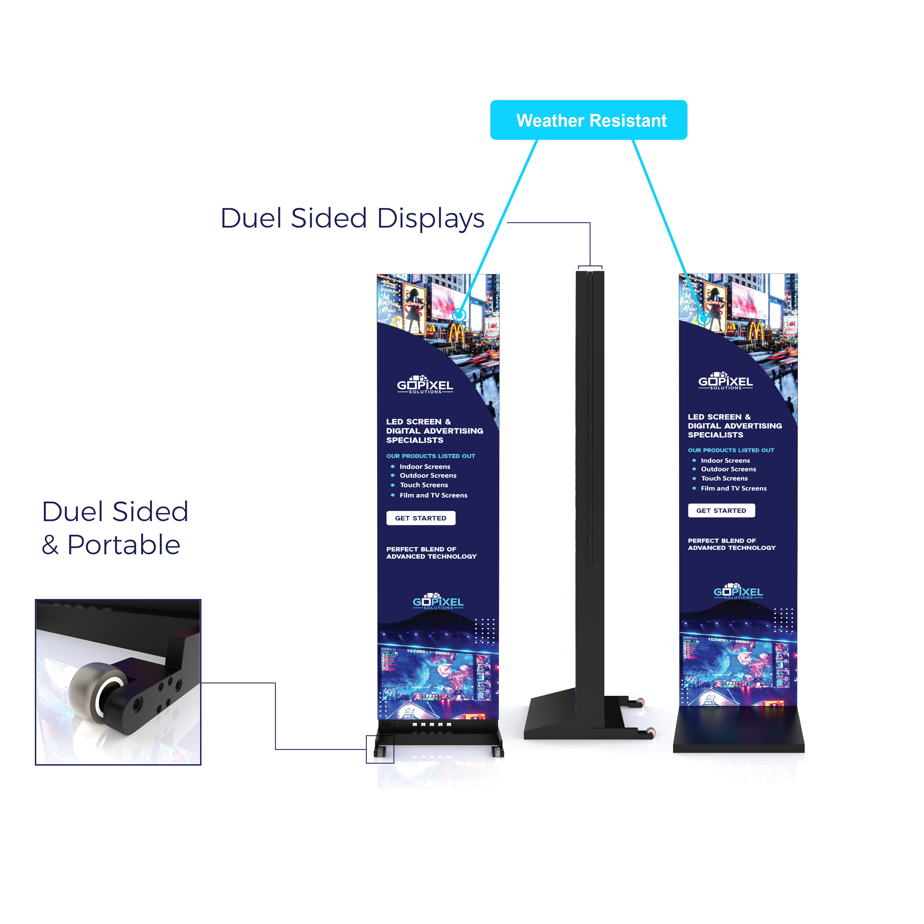 Outdoor LED Duel Sided Advertising Poster | GoPixel Solutions 